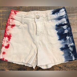 Circo Stylish Red, White, and Blue Tie-Dye Girls Shorts